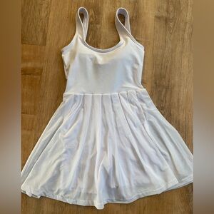 NWOT Elegant White Active Mini Dress with Shorts